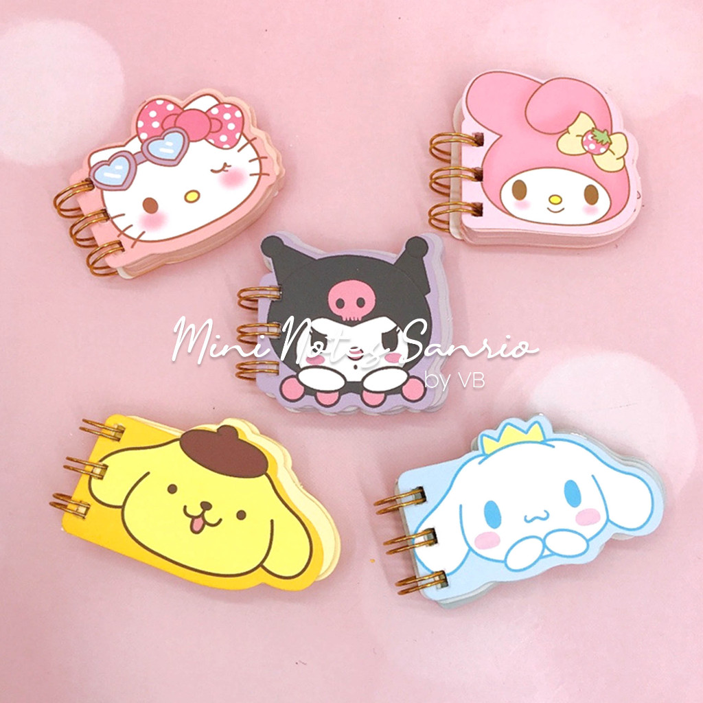 

[12-24 PCS] Grosir Mini Notes Sanrio Koleksi Alat Tulis Korea Gemash by Warna_VB