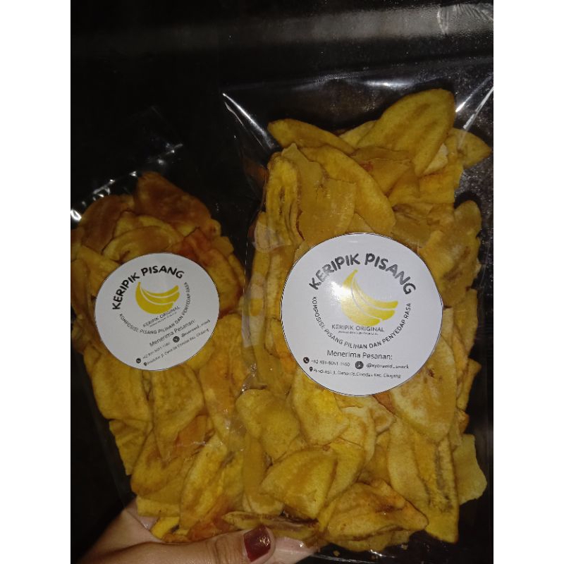 

KERIPIK PISANG ORIGINAL (ASIN)/Keripik pisang gurih/keripik pisang renyah khas rumahan