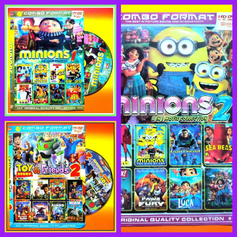Kaset Film Kartun Anak Koleksi TOY STORY - MINIONS Pilihan Terbaru Teks Indonesia