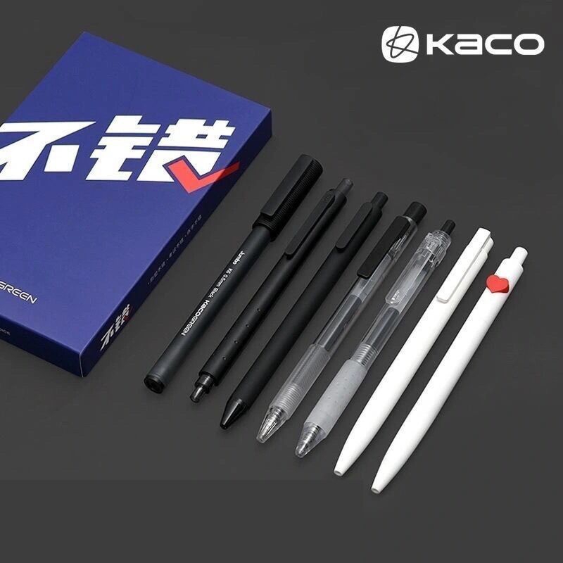 

Kaco Right Choice Set Pena Pulpen Gel 0.5mm Tinta Hitam 7PCS - K100 - Mix Color - Alat Tulis - Stationery