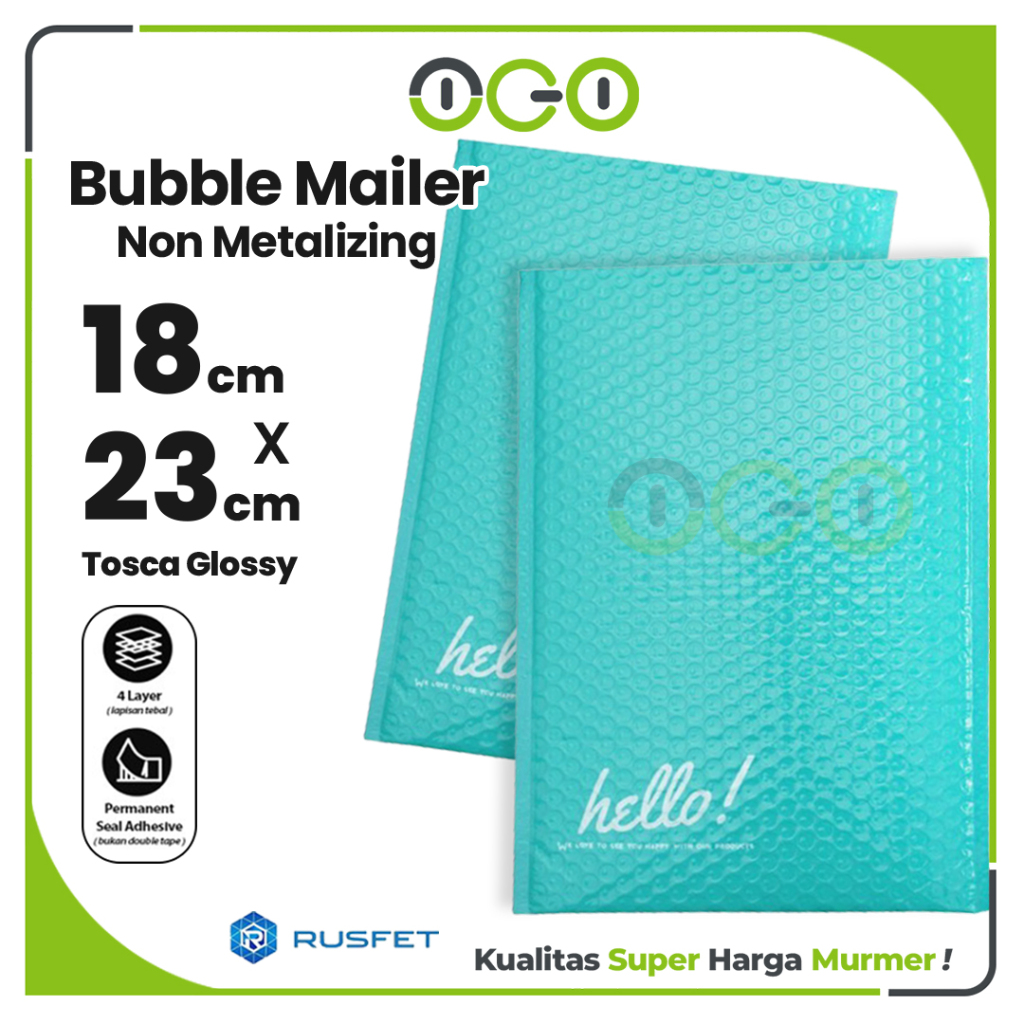 

Amplop Bubble Mailer Hello Series Tosca 18 x 23 cm Harga Satuan / Amplop Packing Online Shop Rusfet