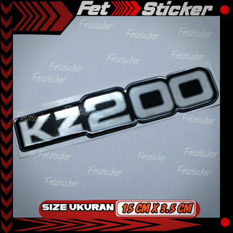 Emblem Timbul Kawasaki Kz 200 / Emblem Binter Merzy Kz200 / Emblem Box Aki Kz200