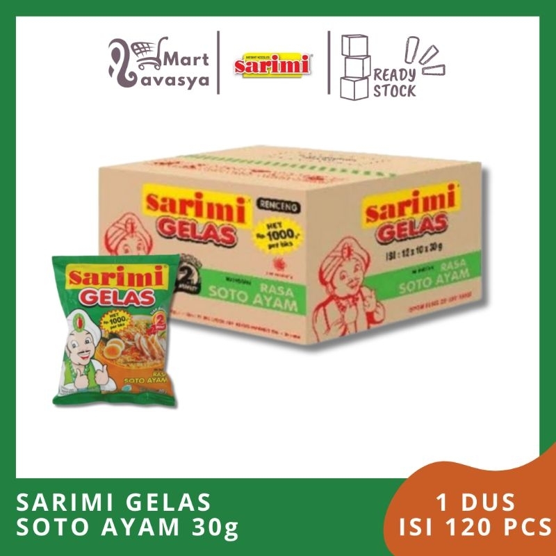 

SARIMI GELAS SOTO AYAM 30g - 1 DUS ISI 120 PCS - KOTA BANDUNG - LAVASYA MART