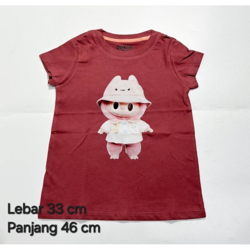 kaos/Tsirt OSHKOSH B'gosh Labubu anak perempuan 5y