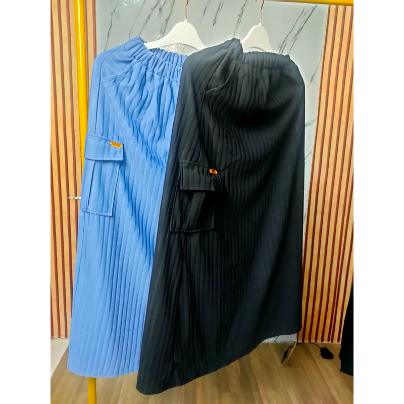 Az14-rok cargo keren rok kekinian rok simpel rok panjang bahan katun twill premium rok cargo jumbo r