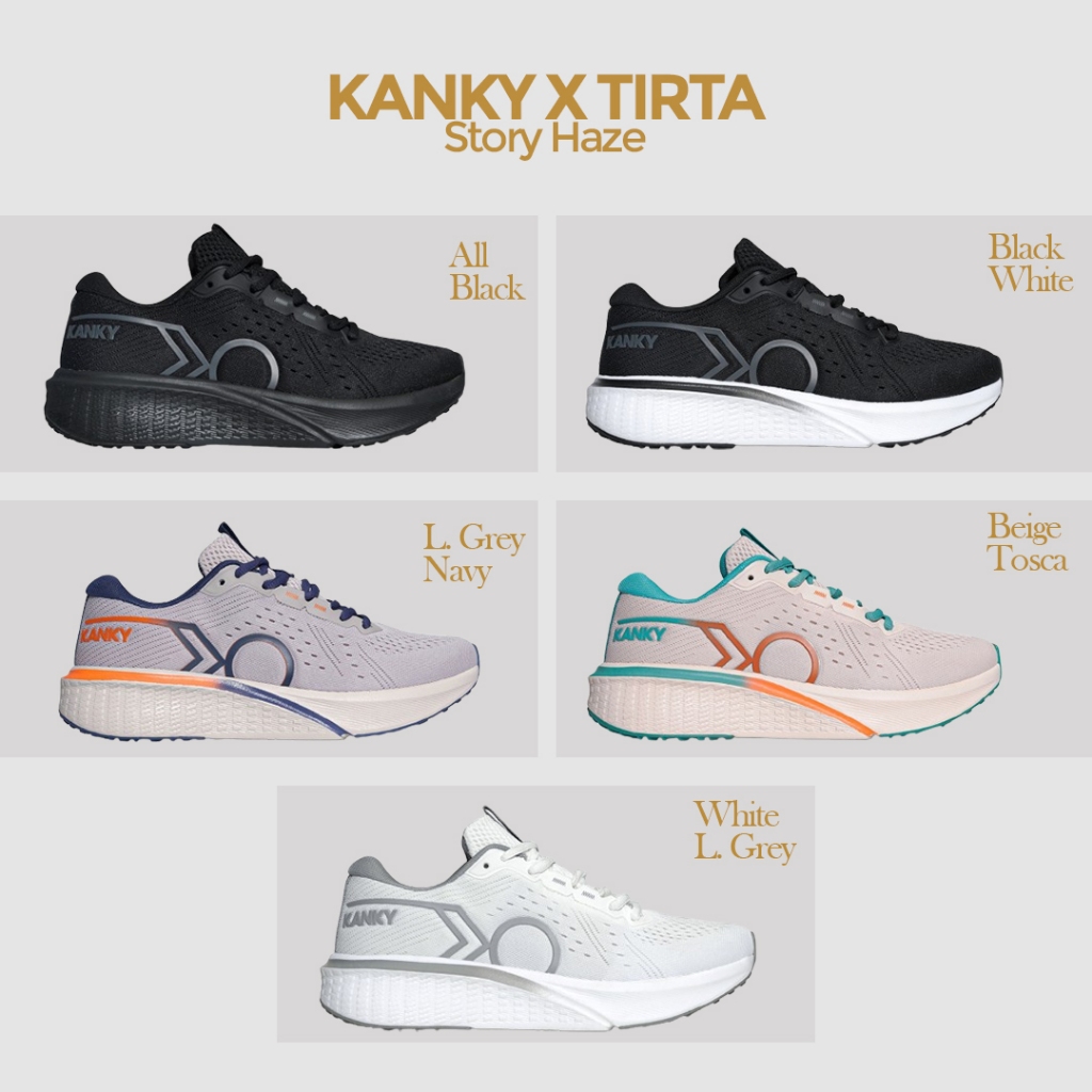 Kanky x Tirta Story Kaze - Sepatu Sneakers Running Pria/Wanita Dewasa / Kanky x Tahilalats x One Pie