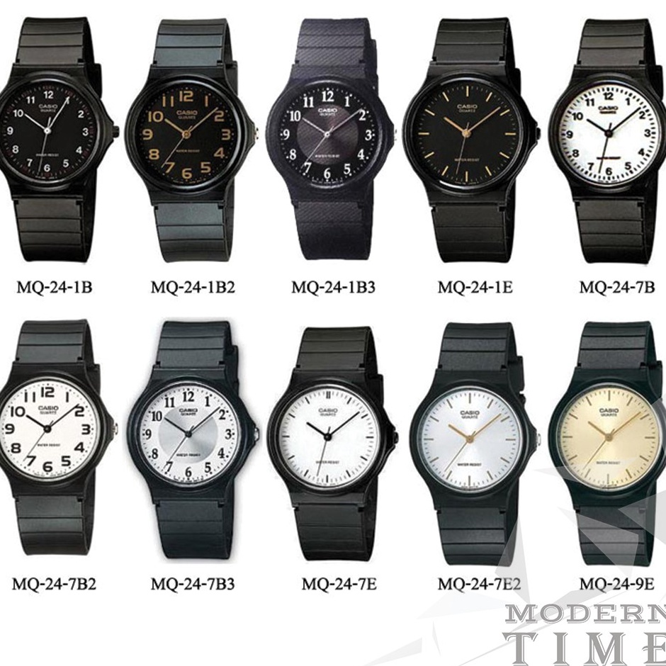 KODE M48W CASIO MQ24  MQ24  Jam Tangan Unisex  Analog  Karet  ORIGINAL Tanpa Kotak Mika