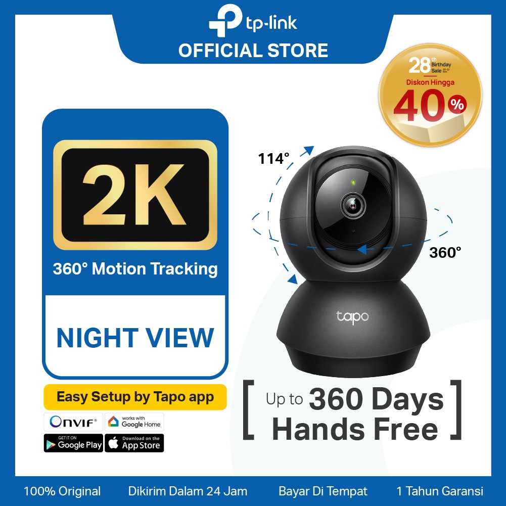 TP-Link | Tapo C211 2K WiFi Camera Smart IP CCTV 360° Security 3MP Night Vision Mini 2-Way Call New