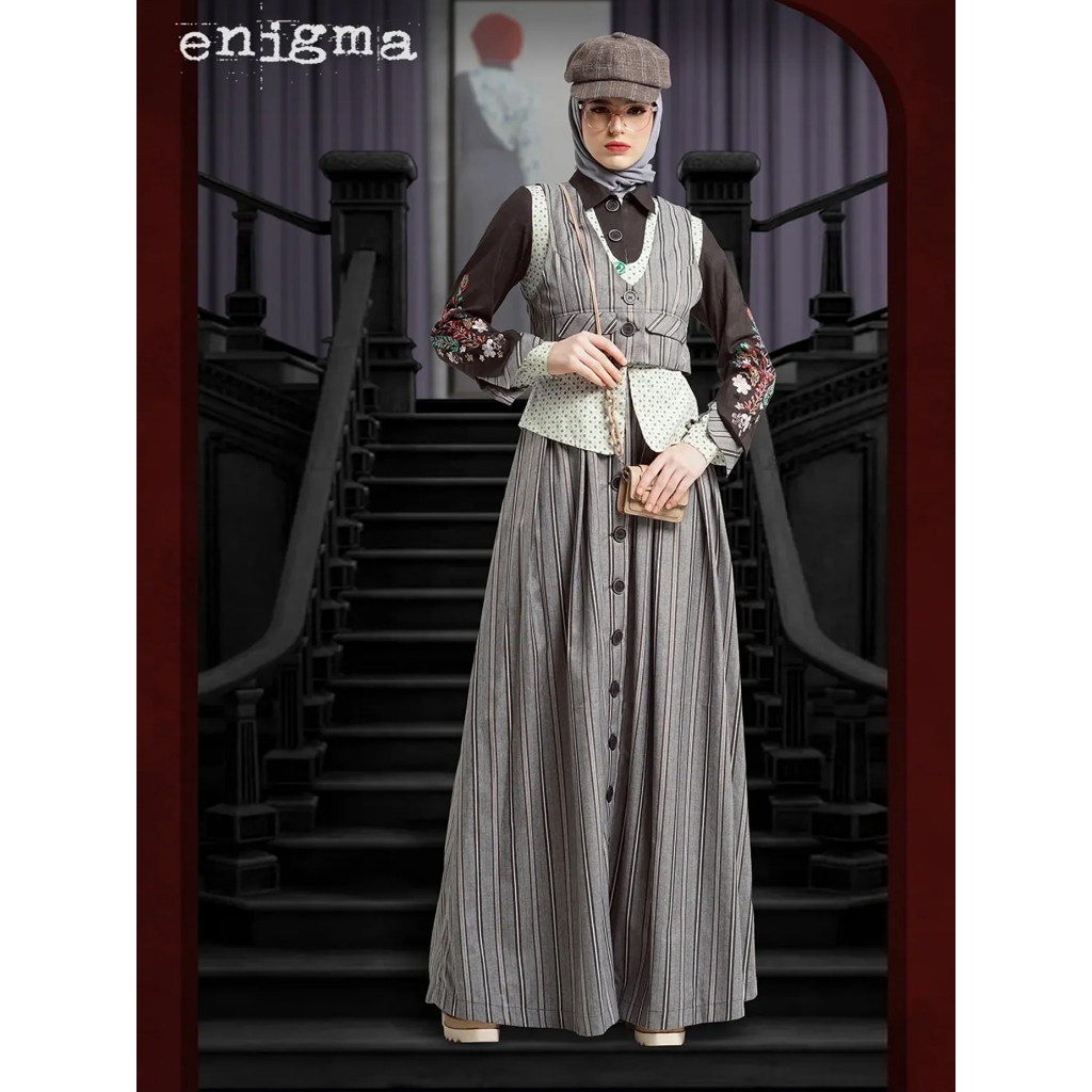 [UFA fashion] TUNEECA Gamis Ann Whispers, TUNEECA T-1124003, Gamis elegan gaya modern
