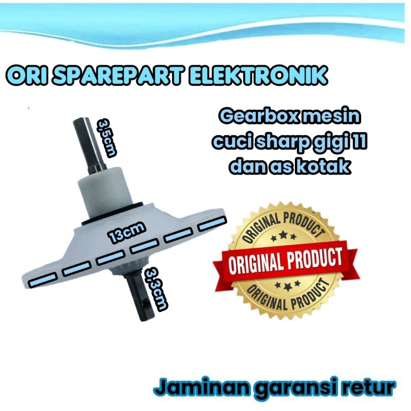 gearbox mesin cuci sharp gigi 11 dan as kotak