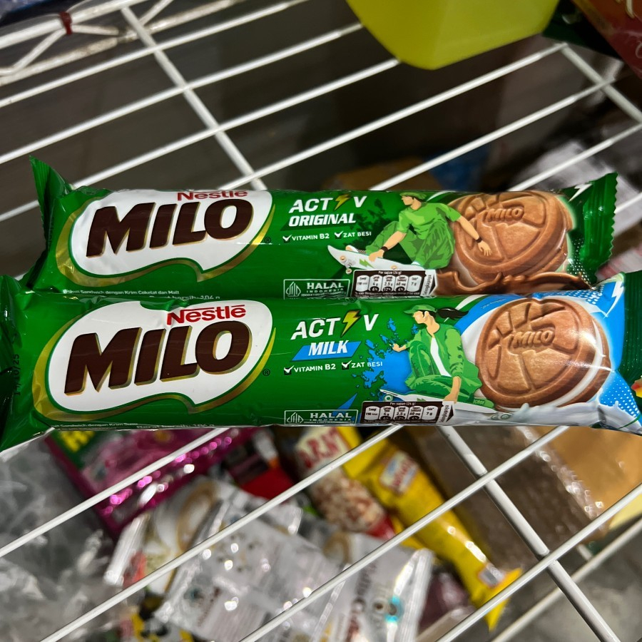 

Milo Biskuit Activ ORIGINAL / MILK 104g 104gr 104 gram - Nestle Biscuit Susu Roll Chocolate Coklat Cokelat Susu