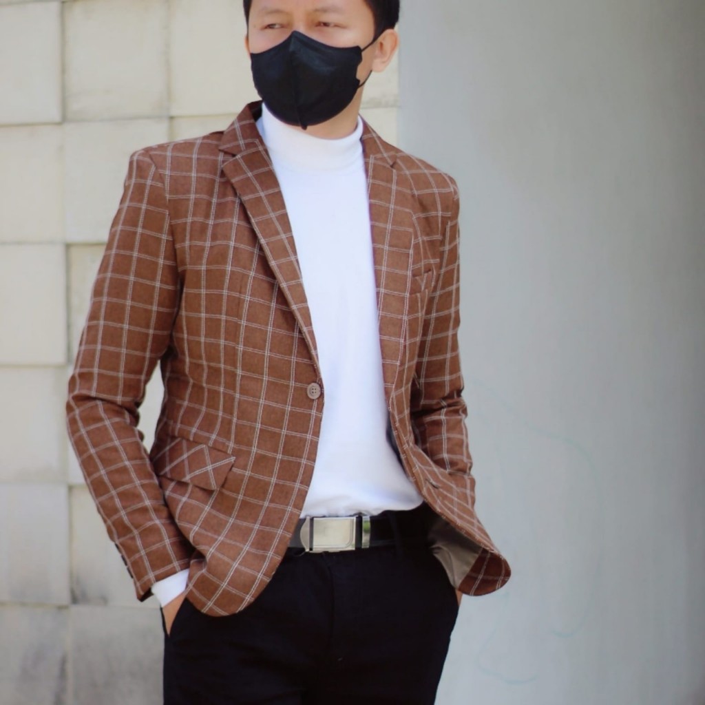 HOT PRODUCT Jas Tartan Pria kotak kotak / Jas Pria Motif Kotak /Jas Style korea / Blazer
