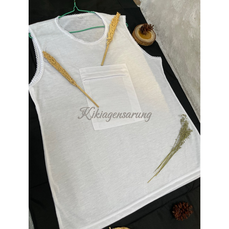 Singlet umroh haji wanita/tanktop daleman wanita/singlet kantong saku depan
