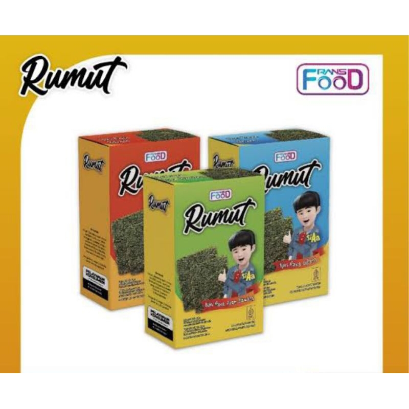 

1 BOX isi 10 pcs @10 gr Rumput Laut Rumut Si Aa Nori Rasa Bawang/Nori Rasa Udang/Nori Rasa Ayam Bawang