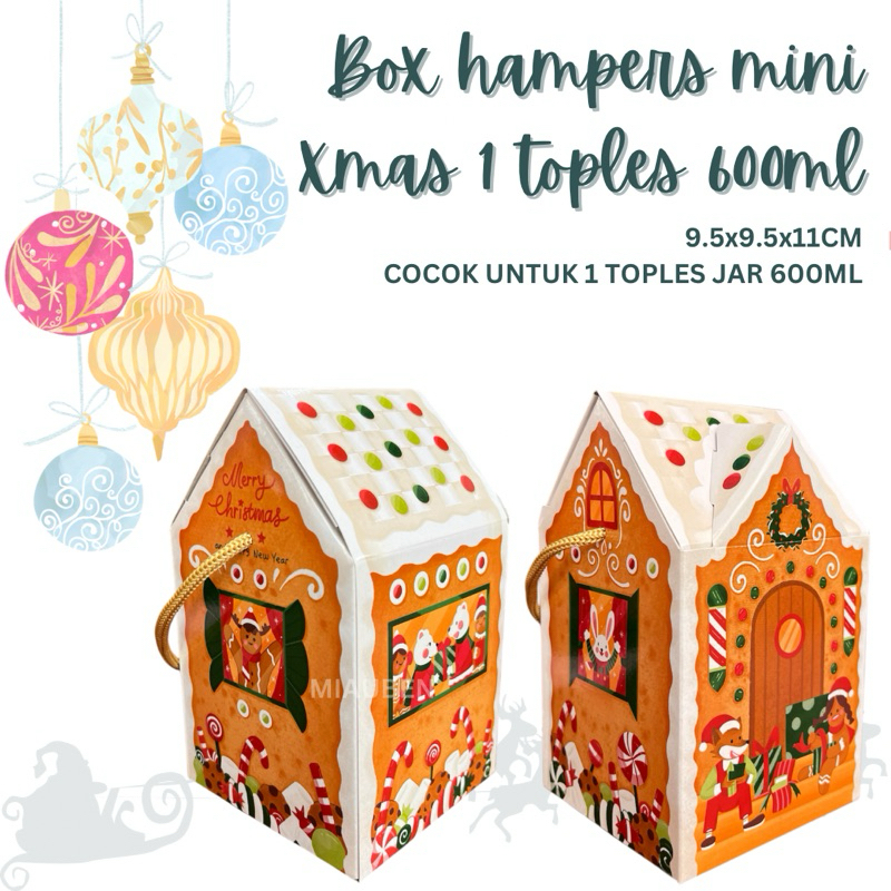 

Box hampers mini natal isi 1 toples 600ml