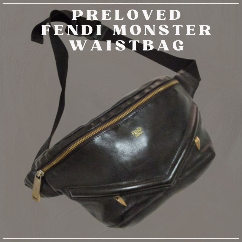 BISA NEGO JUAL TAS FND WAISTBAG MONSTER ORI SECOND BEKAS PRELOVED