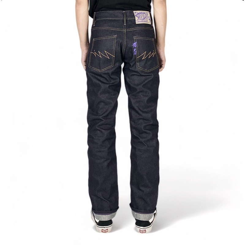Midfielderdenimstuff- jeans 16oz Celana Jeans Pria 16oz Purple New Version Geiwa Sanforized Bahan De