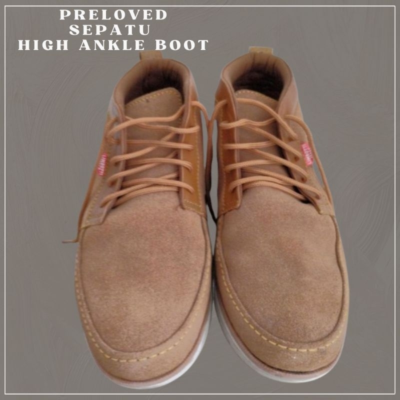 Bisa Nego Jual Sepatu Angkle Boot Pria Merk Lokal, Kulit Asli, Ukuran 43, Bisa digunakan uk. Kaki 42