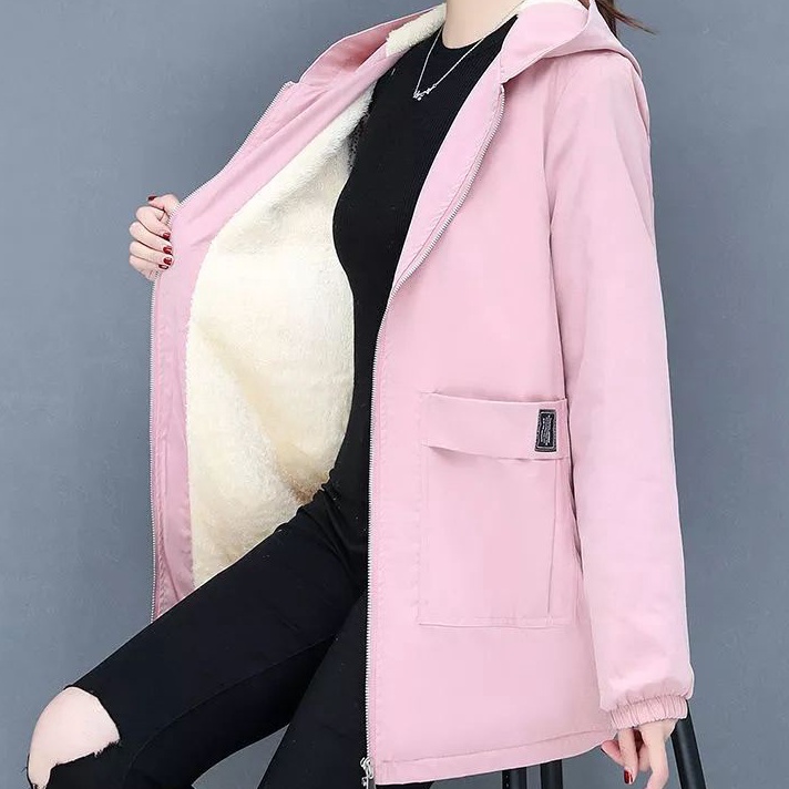 Tawaran Jaket wanita musim dingin stylish hoodie JAKET WINTER LUCU WANITA KOREA  JAKET COAT IMPORT W