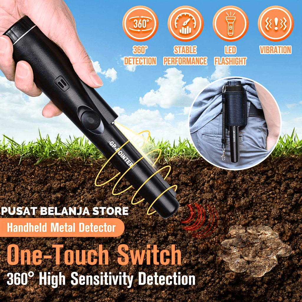 PUSAT GP-Pointer 22001 Alat Pendeteksi emas dalam tanah dan logam / detektor logam emas dalam tanah