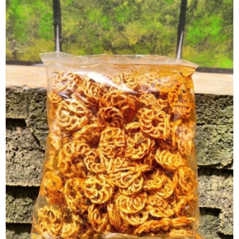 

Kerupuk pedo kerupuk mawar pedas daun jeruk berat 500 gram