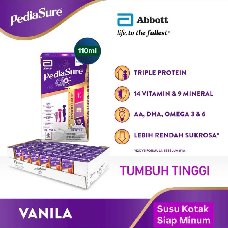 

Pediasure GO (1-10th) Susu Kotak UHT 110ml siap minum