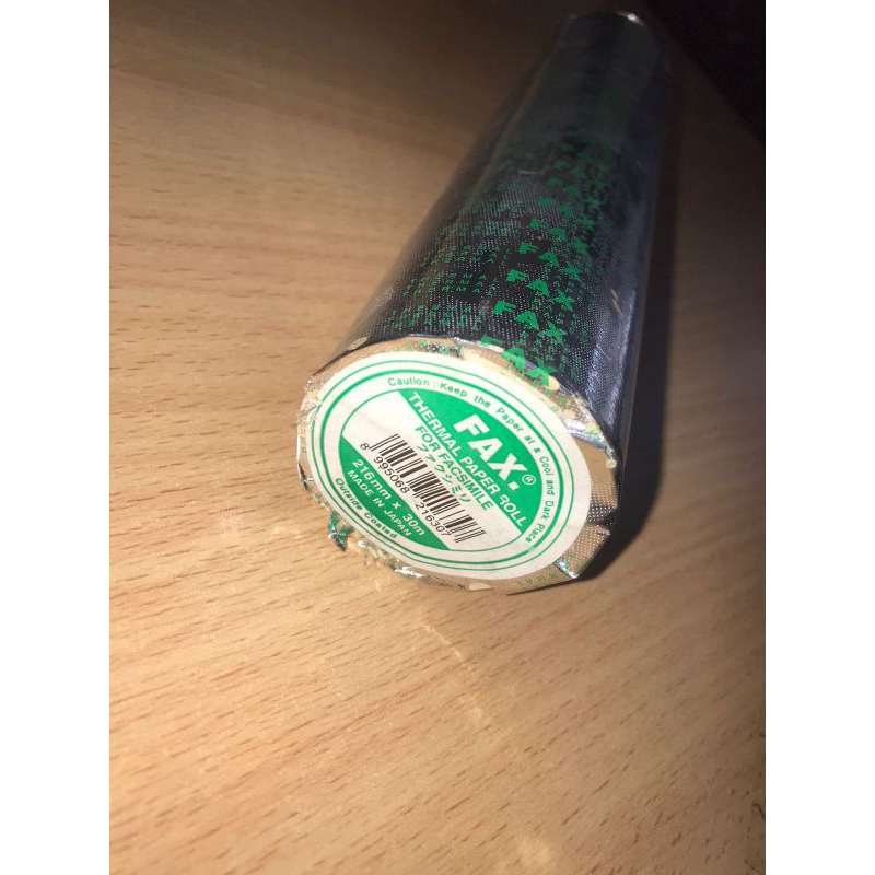 

Kertas Thermal fax ukuran 216 mm x 30m merk FAX