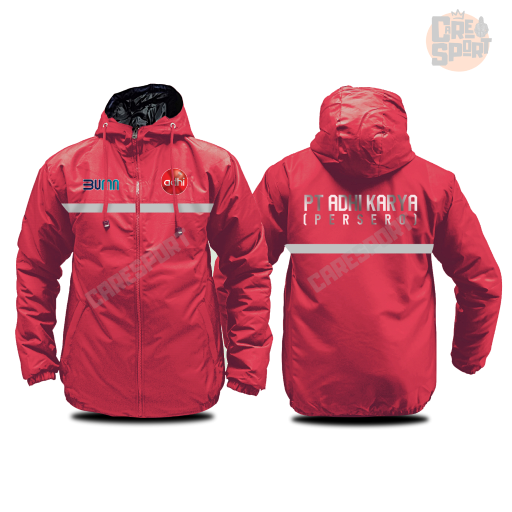 JAKET PT ADHI KARYA PERSERO | JAKET BUMN CUSTOM PARASUT | JAKET WINDBREAKERS