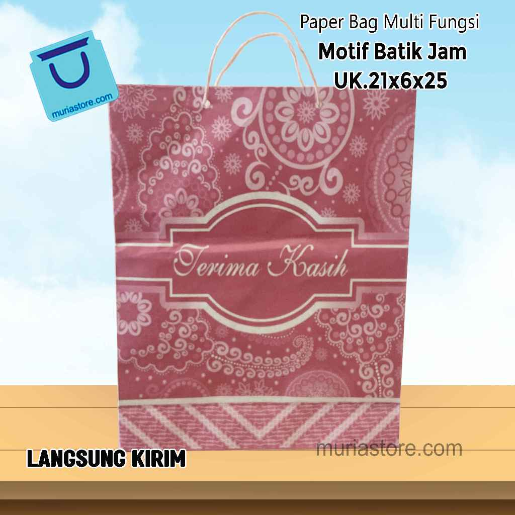 

Paper Bag Kado - Tas Kertas Kado Motif Batik 21 X 5 X 26