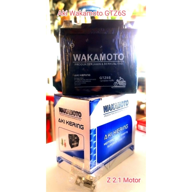 Aki Motor Kering Accu Wakamoto GTZ6S VARIO 125 FI VARIO 150 PCX Aki Kering SCCOPY NEW Wakamoto 