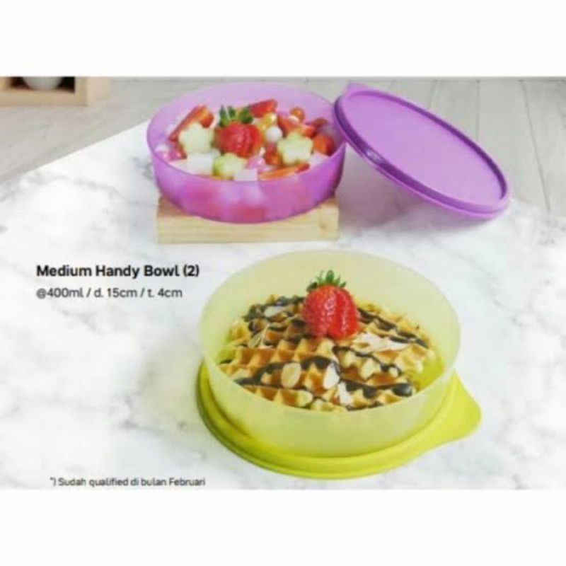Medium Handy Bowl Tupperware - Yellow, Purple
