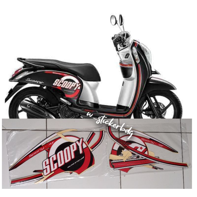 Striping Lis Honda Scoopy Sporty 2015 Hitam