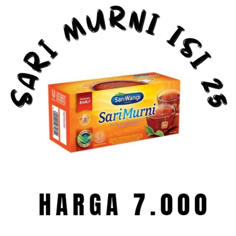 

SARI WANGI SARI MURNI TEH KANTONG TEH HITAM DAUN TEH BERKUALITAS