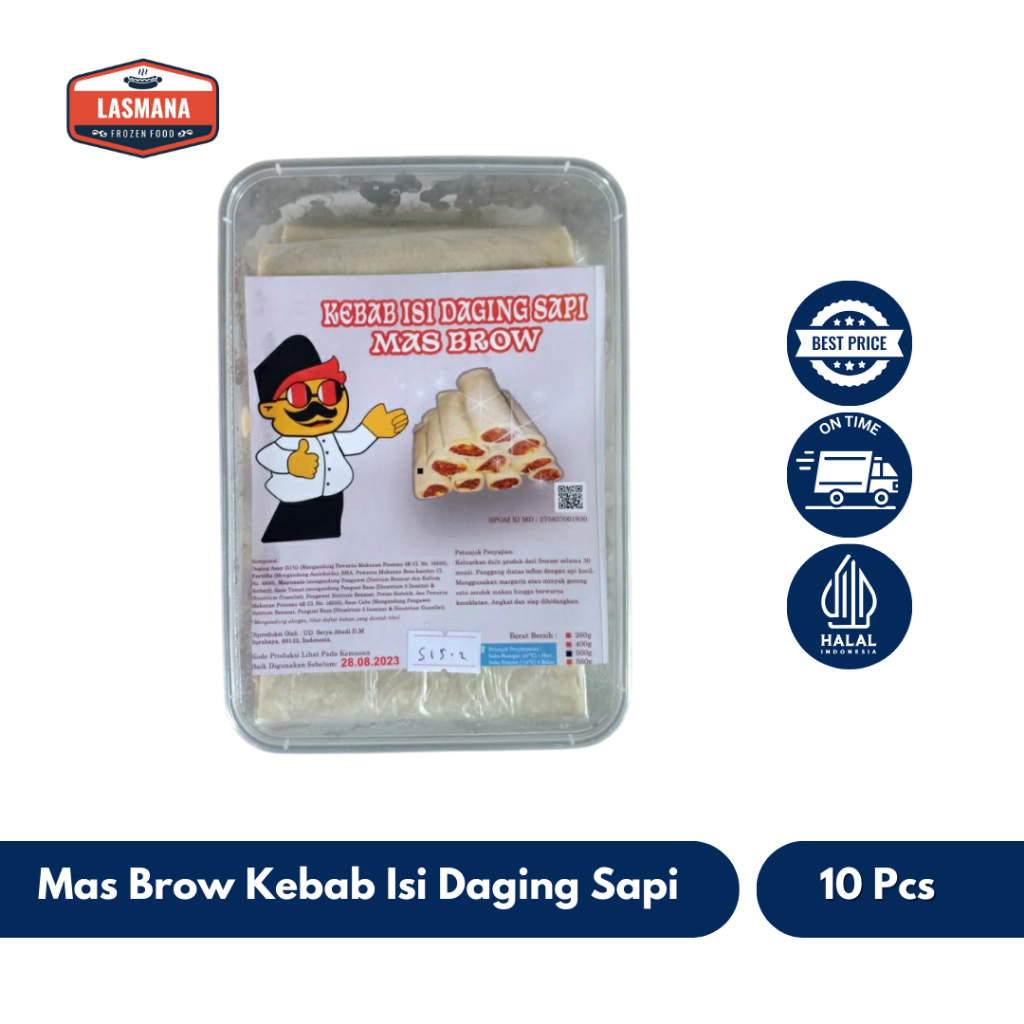 

Mas Brow Kebab Isi Daging Sapi 10 Pcs