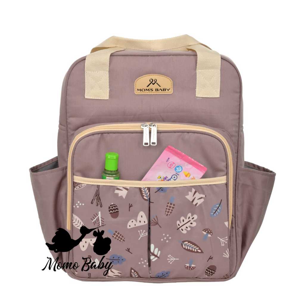 Mom's Baby Tas Bayi Ransel  Woody Series - moms baby tas popok bayi