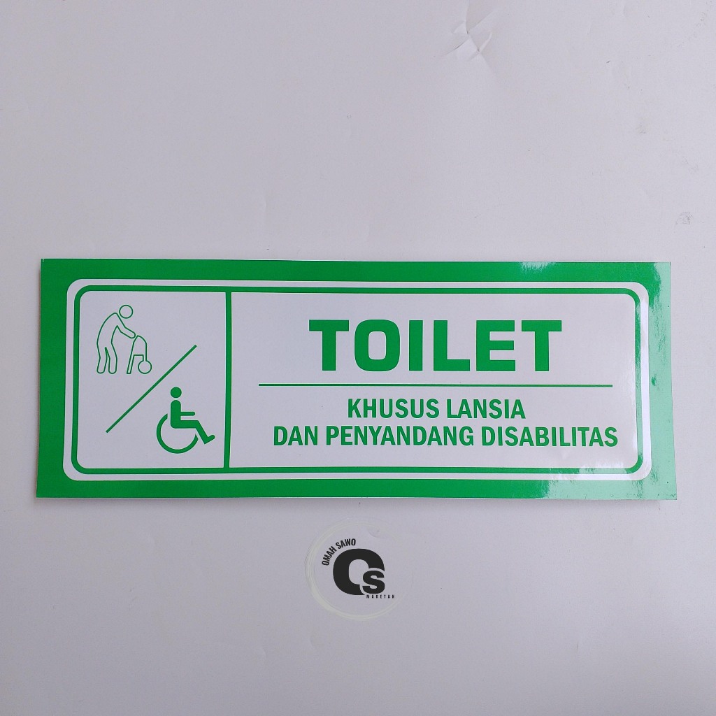 

Stiker Toilet Khusus Lansia Dan Penyandang Disabilitas - Stiker Vinyl