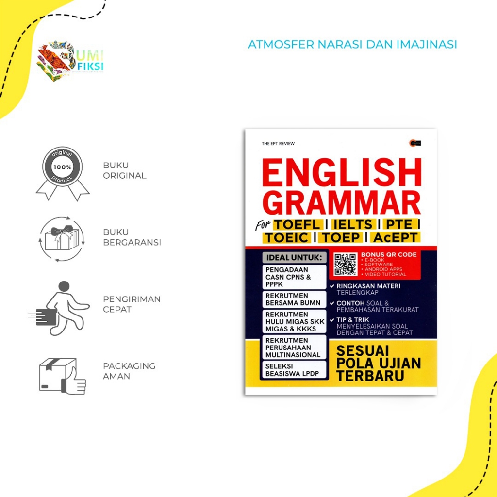 Buku Referensi - English Grammar for TOEFL, IELTS, PTE, TOEIC, TOEP, AcEPT - The EPT Review - CMedia