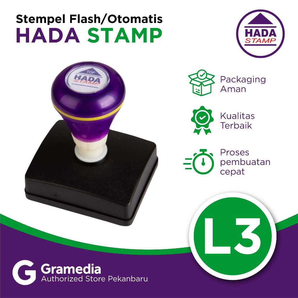 

Gramedia - Stempel Flash/ Otomatis Hada Stamp L3