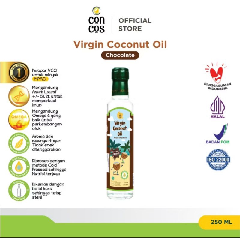 

Concos Virgin Coconut Oil 100ml 250ml VCO pelengkap MPASI bayi