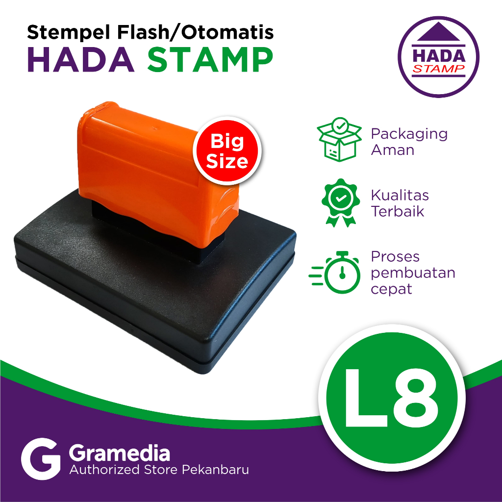 

Gramedia - Stempel Flash/Otomatis Hada Stamp L8