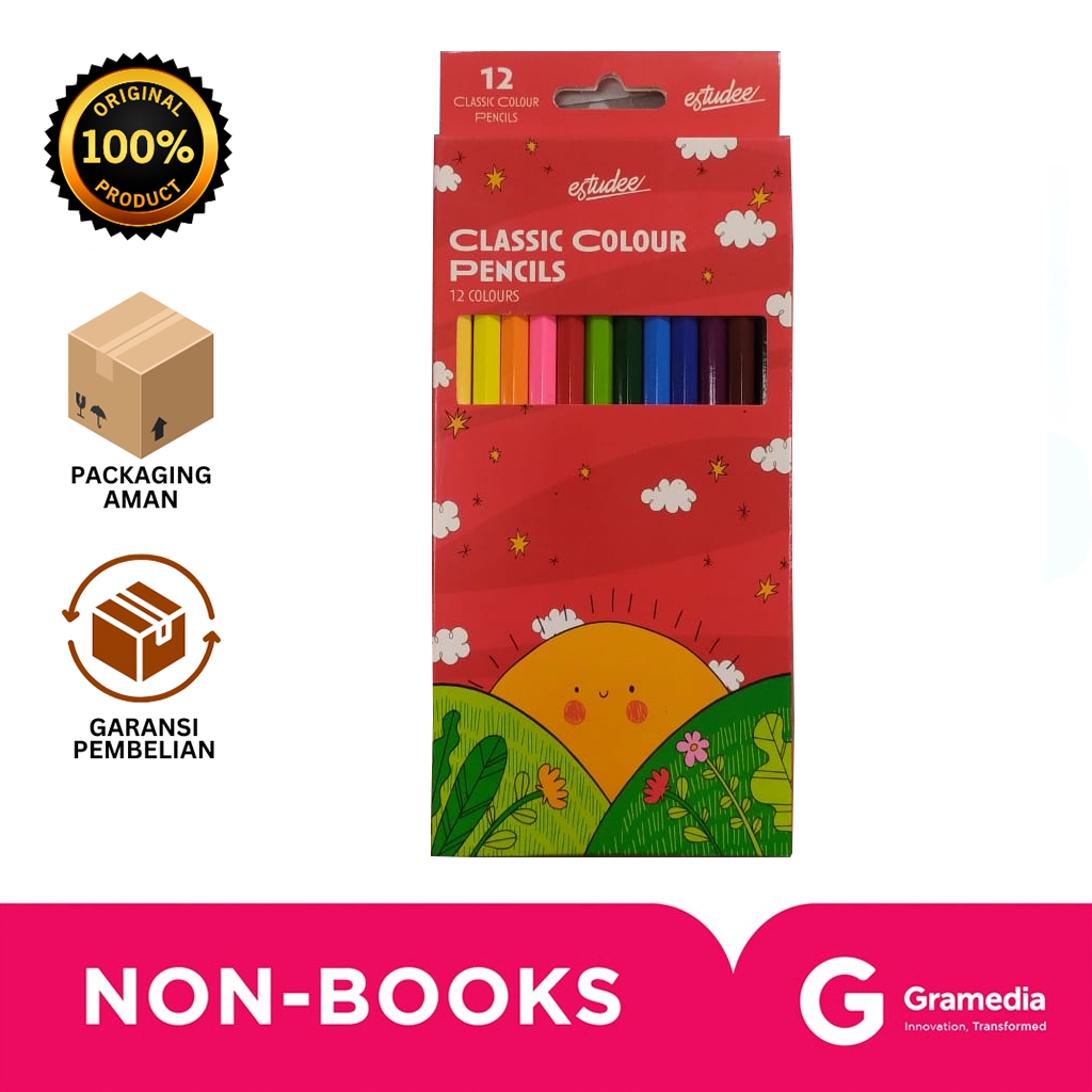 

Gramedia Bali - ESTUDEE CLASSIC COLOR PENCIL 12 ES-PCL12