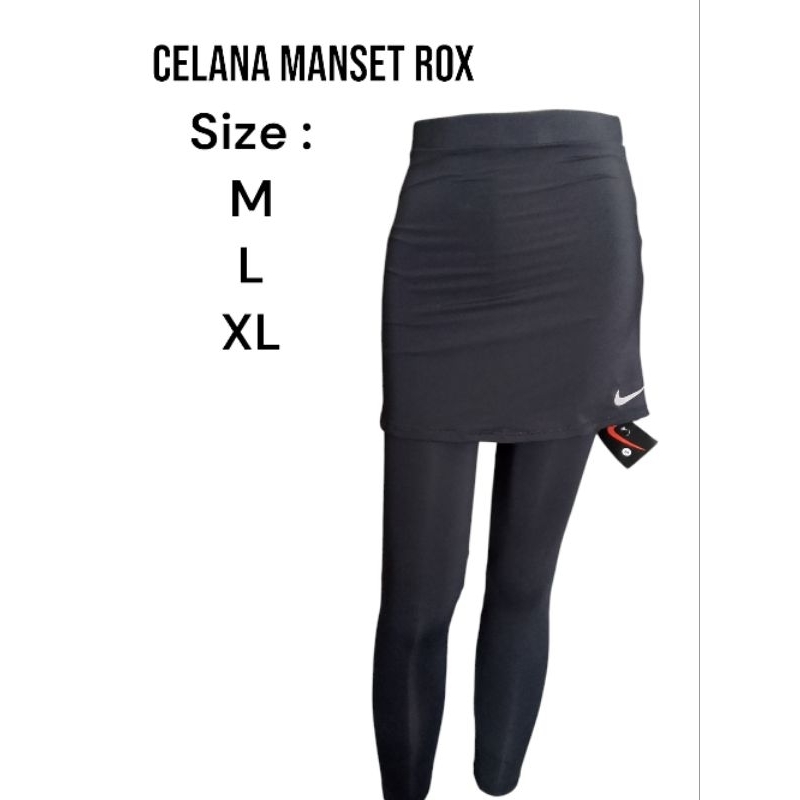 Celana Manset Rok / Rok Legging Panjang Spandek polos