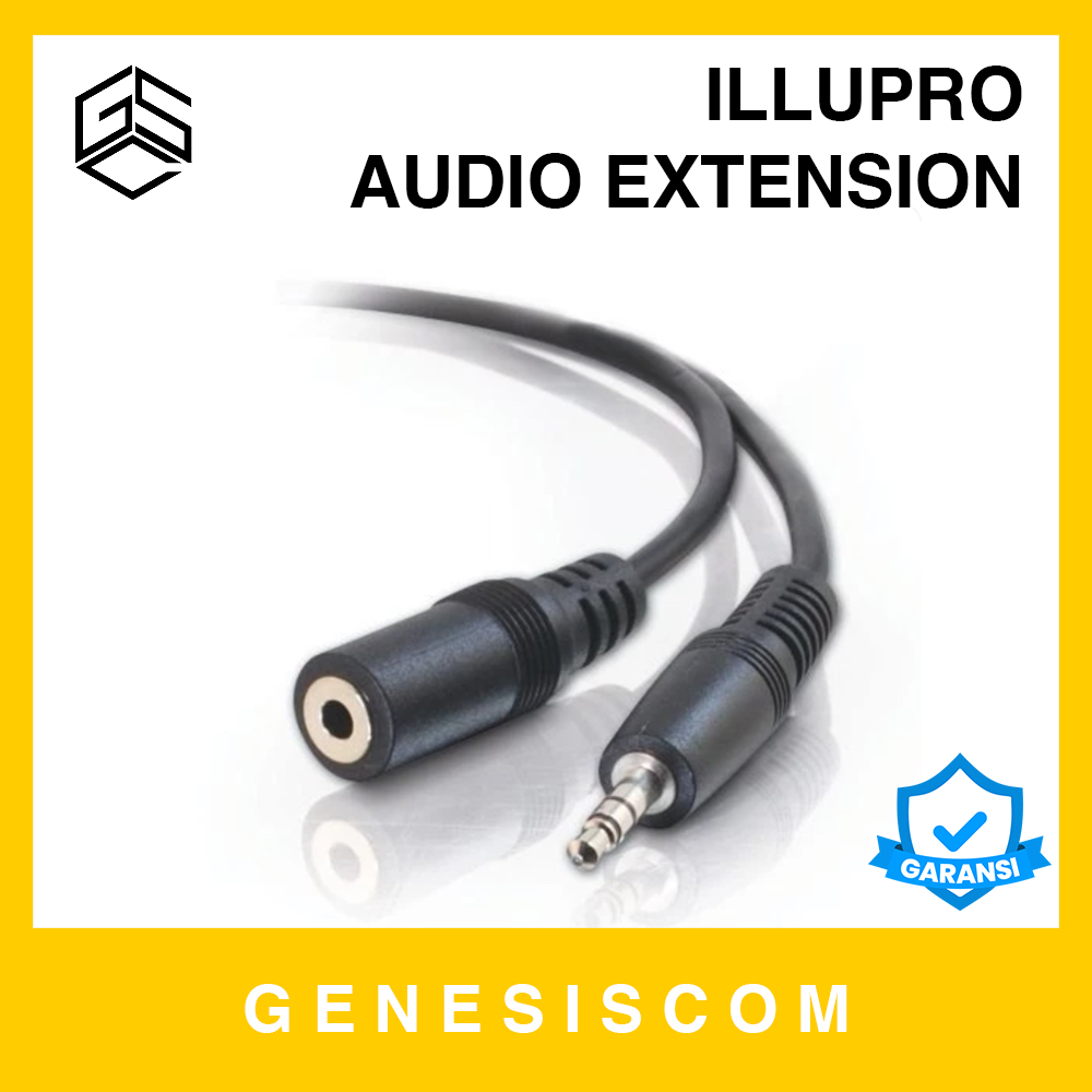 Kabel Audio Extension ILLUPRO 3.5mm Male to Female - 3,5mm Jack AUX Stereo Extender Ekstender Eksten