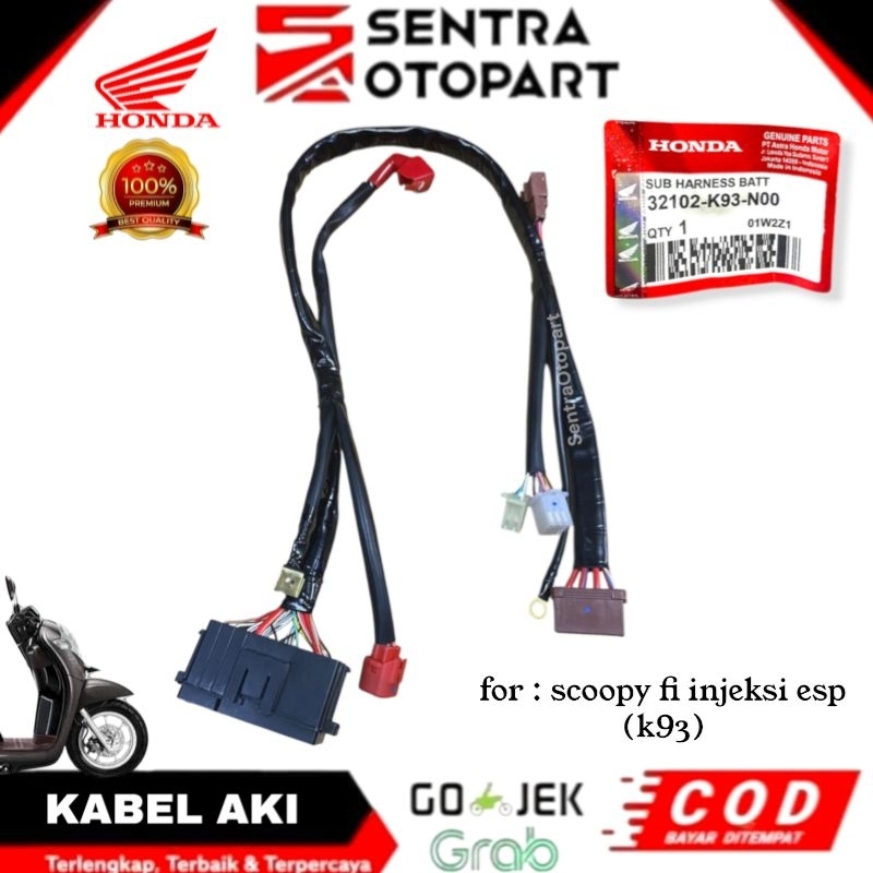 Kabel body bodi aki rumah sekring sekering box fuse Scoopy fi injeksi esp k93 ring 12 original