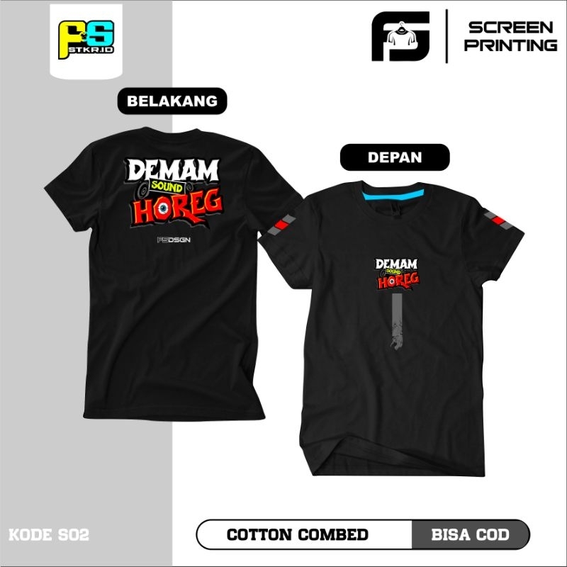 ( FSSTKR.ID ) Kaos T-shirt  DEMAM SOUND HOREG - kaos pecinta sound horeg - kaos fansbase sound syste