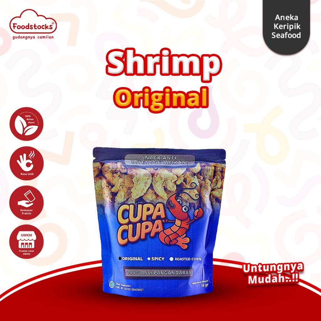 

Udang Krispi Crispy Shrimp Cupa Seafood Snack Khas Pangandarann Original