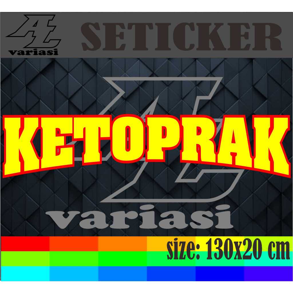 

CUTTING SETIKER NAMA JUALAN KETOPRAK DOBEL WARNA DENGAN UKURAN 130X20 CM