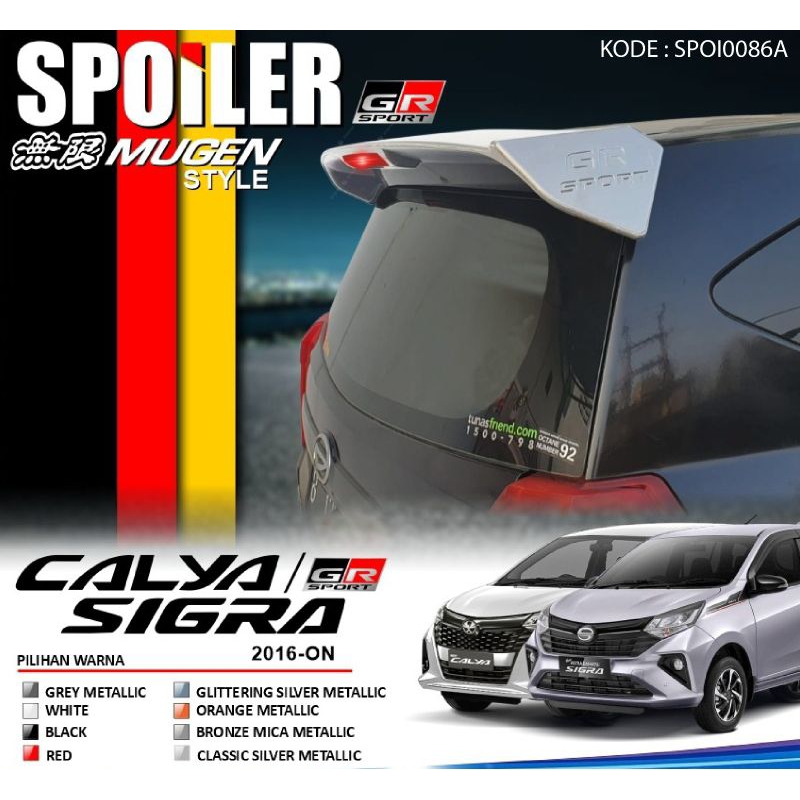 spoiler mobil calya dan Sigra GR sport