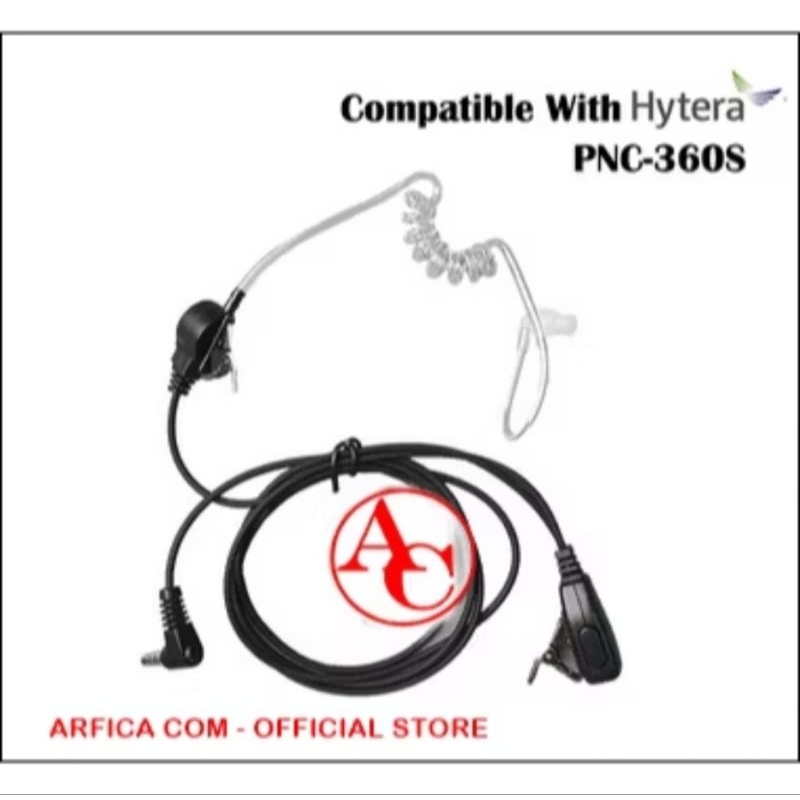 EARPHONE EARSET HT HYTERA PNC 380 SPIRAL ORI HANDSFREE HYTERA PNC-380 PNC380 FBI