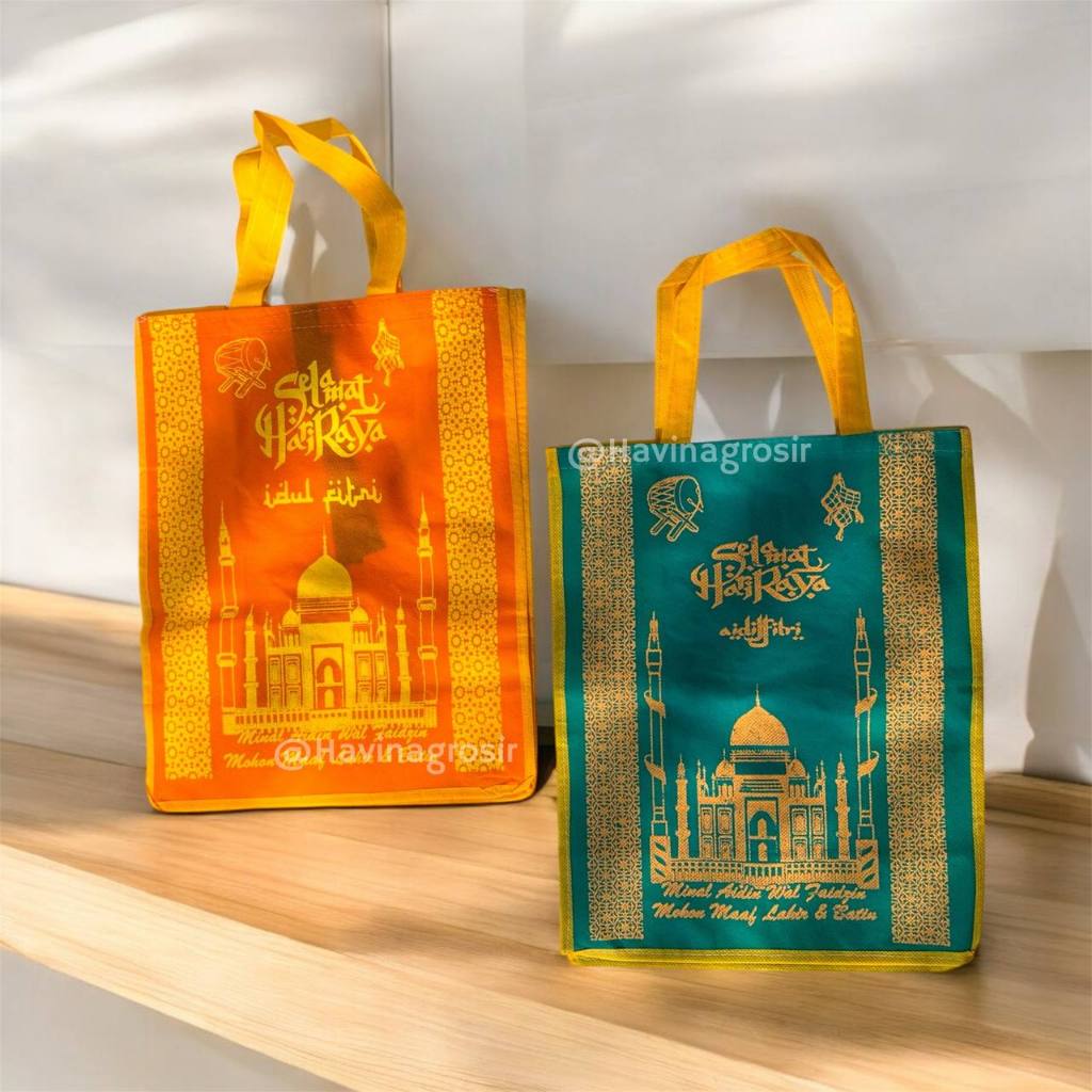 

Tas Spunbond flat LEBARAN/ goodie bag murah press / spunbun